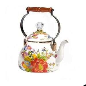Mackenzie Childs Flower 2 quart kettle
